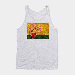 Vase with Sakura Branches Tank Top